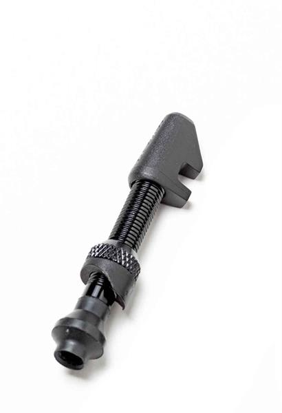 Tubeless Ventil DT Swiss Alu schwarz für asymmetrische Felgen mit einer Felgenhöhe von 18-25 mm