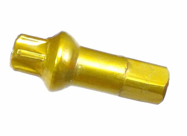 DT Swiss Squorx Alu Nippel 2.0 / 15 mm gold mit Torx Aufnahme DT Swiss Squorx Alu Nippel 2.0 / 15 mm gold mit Torx Aufnahme
