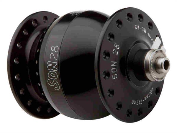 SON 28 Nabendynamo schwarz 32 Loch 5 x 100 mm QR