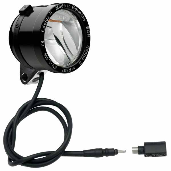 Edelux II schwarz mit Koax-Stecker 100 cm Kabellänge