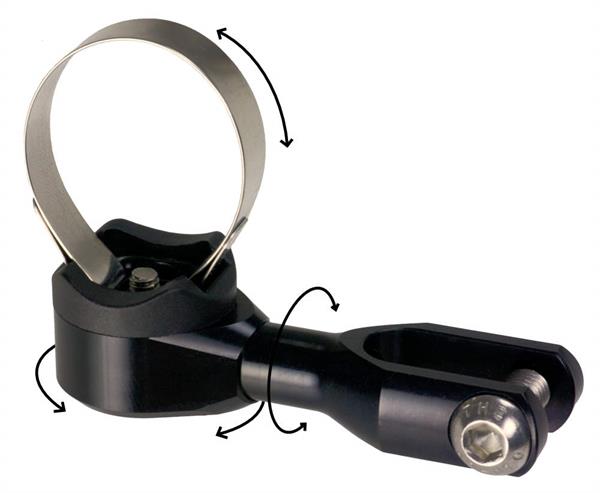 Son Halter delux 3D, Alu gefräst, schwarz, max. 31,8mm Lenkerdurchmesser