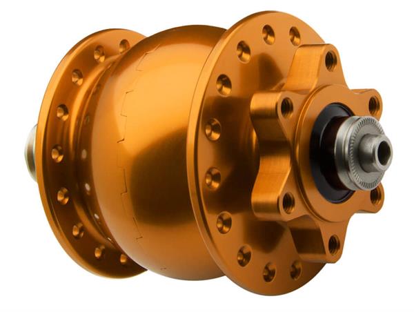 SON 28 Disc IS Hub Dynamo orange 36 hole 5 x 100 mm QR SON 28 Disc IS Hub Dynamo orange 36 hole 5 x 100 mm QR
