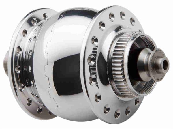 SON 28 Disc centerlock Nabendynamo silber poliert 32 Loch 5 x 100 QR