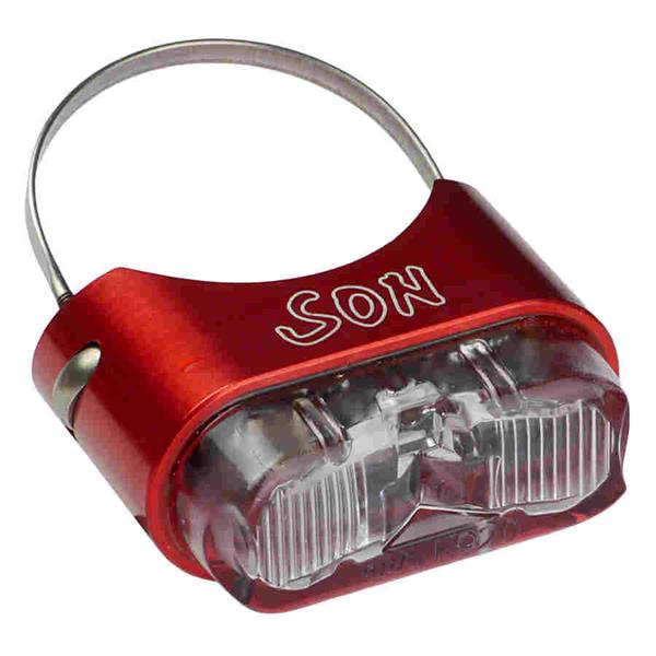 SON Rear Light red / clear Seat Post Mount Ø 26 bis 31,6 mm SON Rear Light red / clear Seat Post Mount Ø 26 bis 31,6 mm