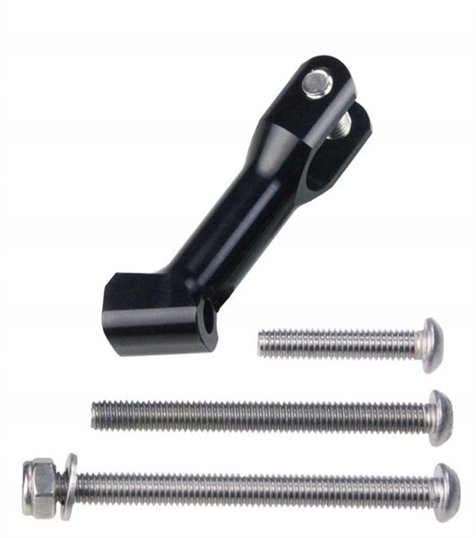 Son Bracket milled short, black anodized, 37 x 40 mm