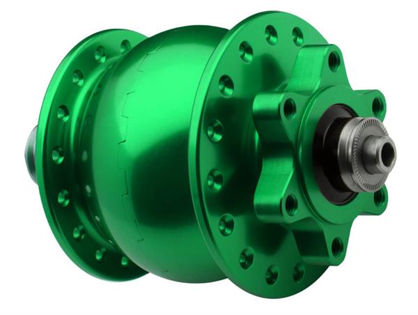 SON 28 Disc IS Hub Dynamo green 36 hole 5 x 100 mm QR SON 28 Disc IS Hub Dynamo green 36 hole 5 x 100 mm QR