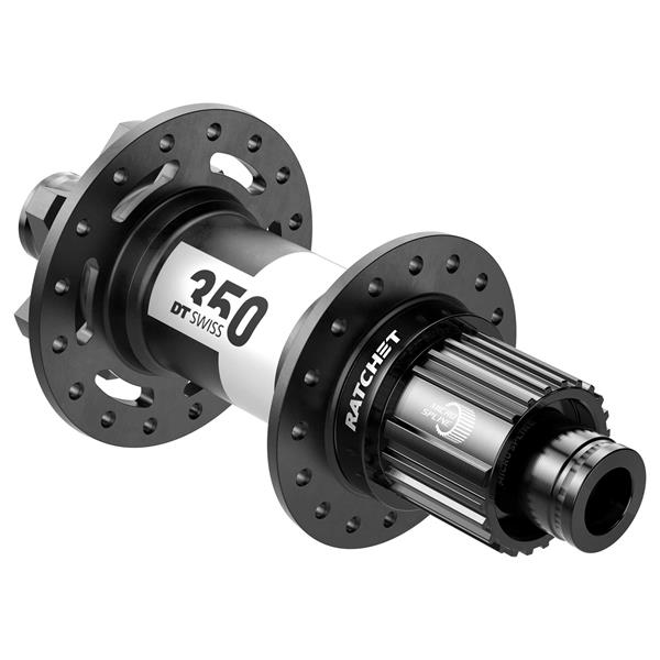 DT Swiss 350 Disc Hinterradnabe IS Boost 12x148 mm Micro-Spline 32 Loch, MY2021+, schwarz-weiß