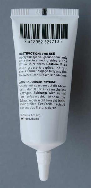 DT Swiss Special Grease Tube of 20 g Instructions for Use DT Swiss Special Grease Tube of 20 g Instructions for Use