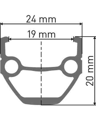 DT Swiss 535 700c non-disc 36 Loch black, 622x19C