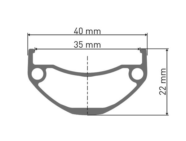 DT Swiss Rim U 683 Disc 27,5" 32 hole black, 584x35 Outline DT Swiss Rim U 683 Disc 27,5" 32 hole black, 584x35 Outline